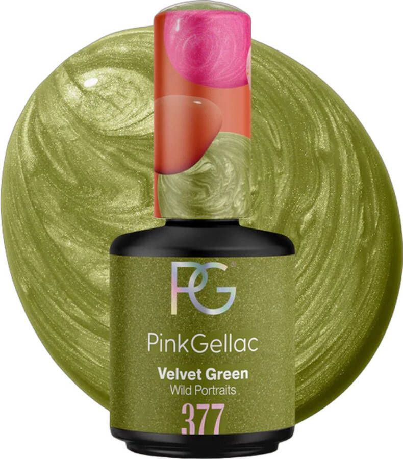 Pink Gellac Groene Gellak Nagellak Gelnagellak Gelnagels en Gel Nails 377 Velvet Green