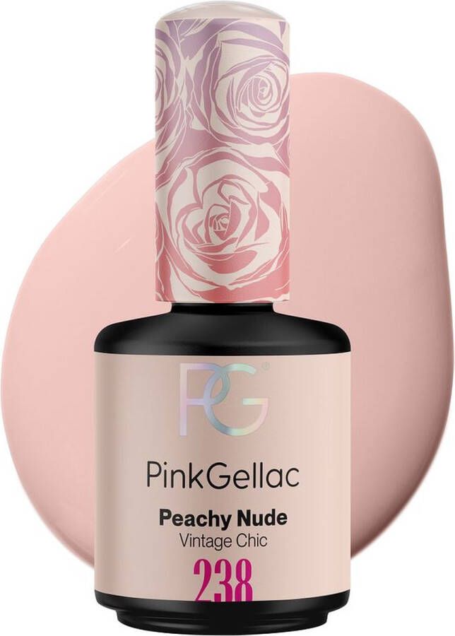 Pink Gellac Gel Lak Peachy Nude Gellak Glanzende Perzikkleurige Nagellak Gelnagels Producten Gel Nails 15ml