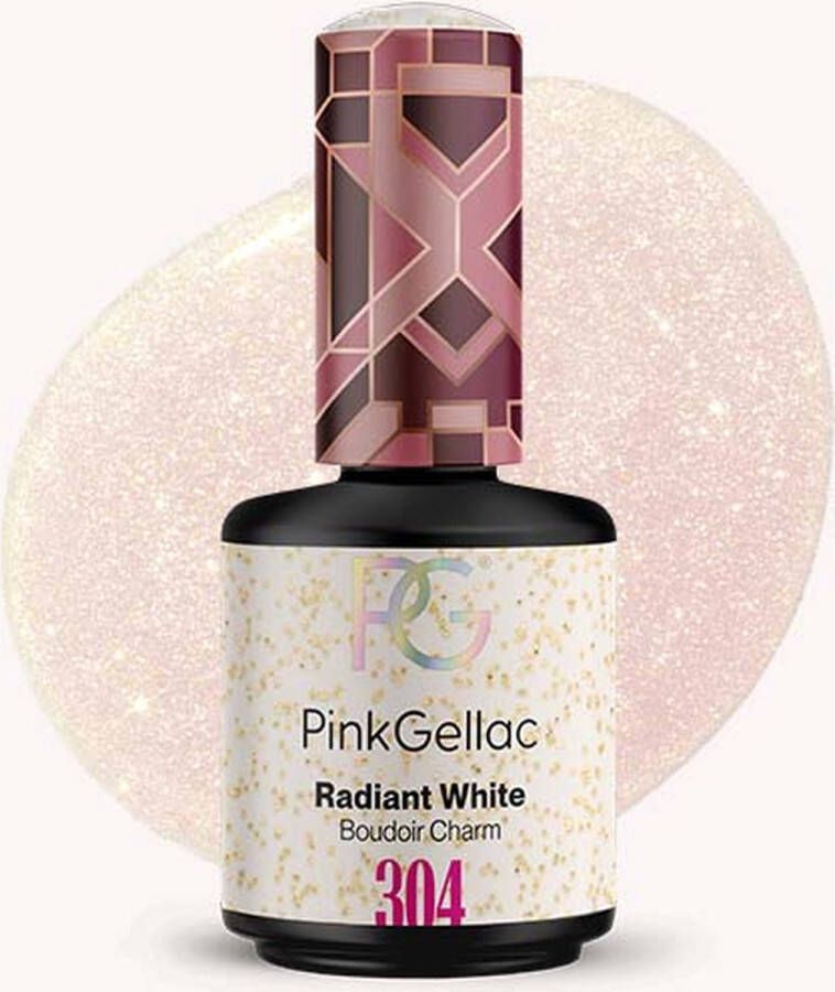 Pink Gellac 304 Radiant White Gel Lak 15ml Witte Gellak Nagellak Gelnagels Producten Glitter Finish