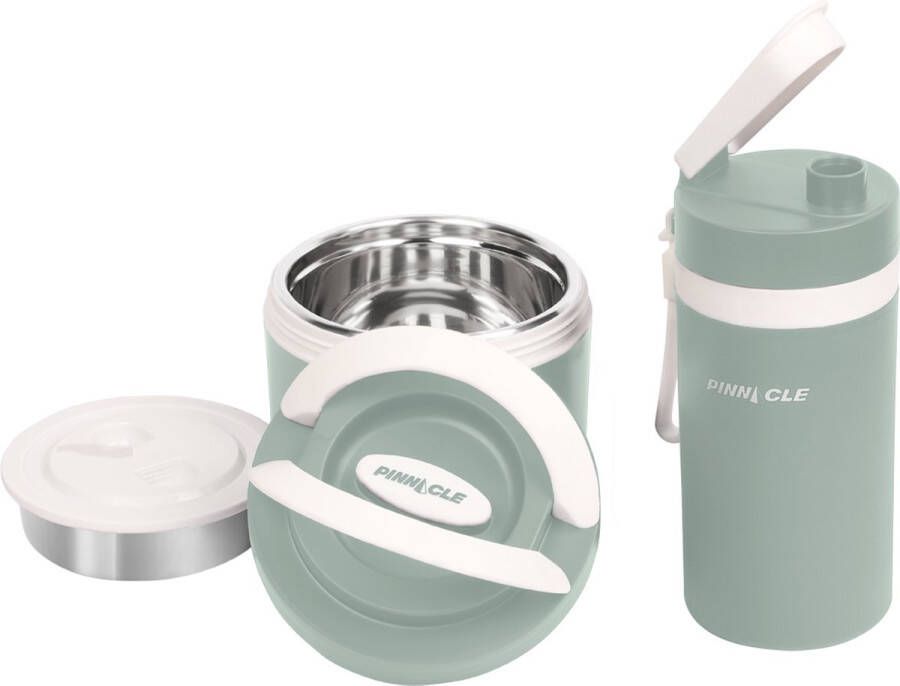 Pinnacle Pixel Combi Set Trommel-Drinkfles-Misty Green- Handig voor onderweg