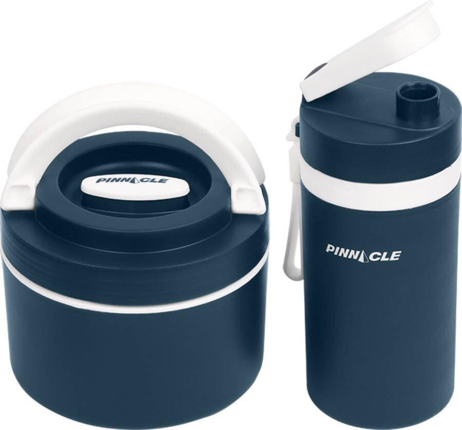 Pinnacle Pixel Combi Set Trommel-Drinkfles-Navy Blue- Handig voor onderweg Lunchbox