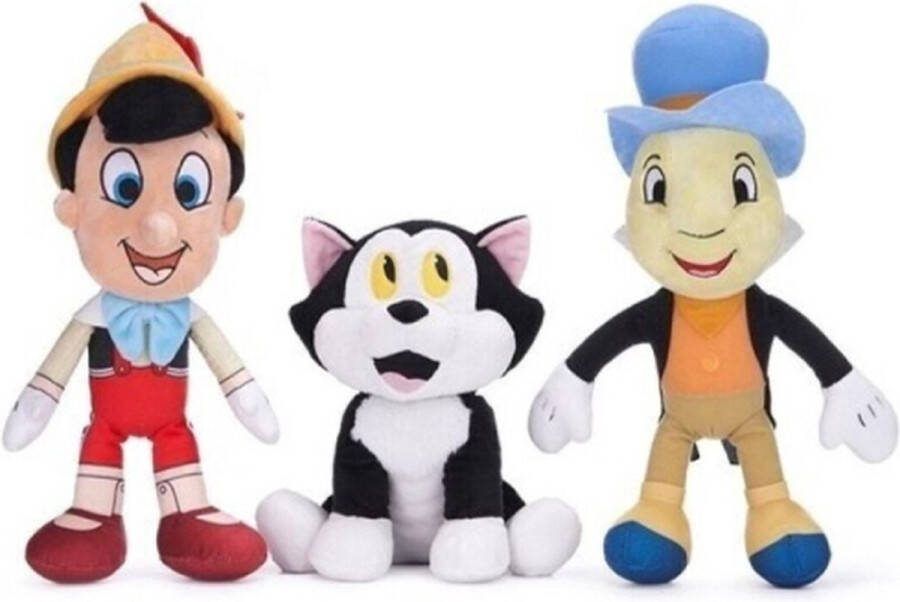 Pinokkio + Figaro + Japie Krekel Pluche Knuffel Set 30 cm {Pinoccio plush toy Speelgoed knuffelpop voor kinderen jongens meisjes Pinnokio Pinnokkio Japie Krekel Figaro Jantje Fatsoen Blauwe Fee Geppetto}