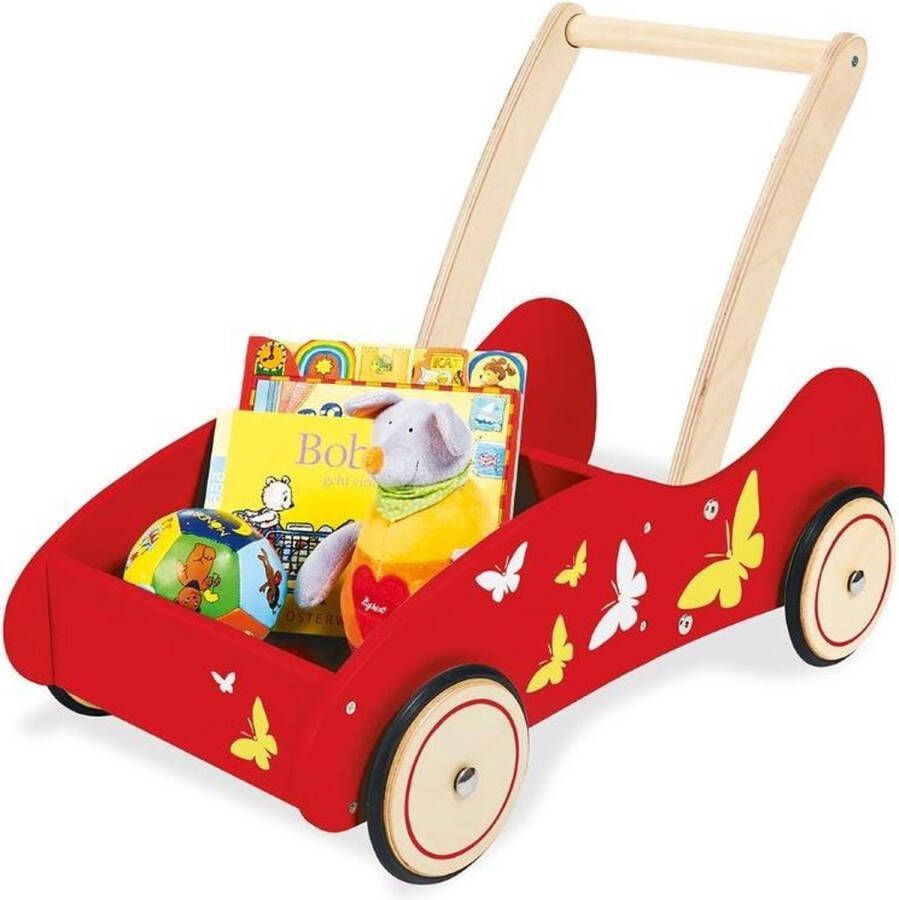 Pinolino houten loopwagen Kimi Rood