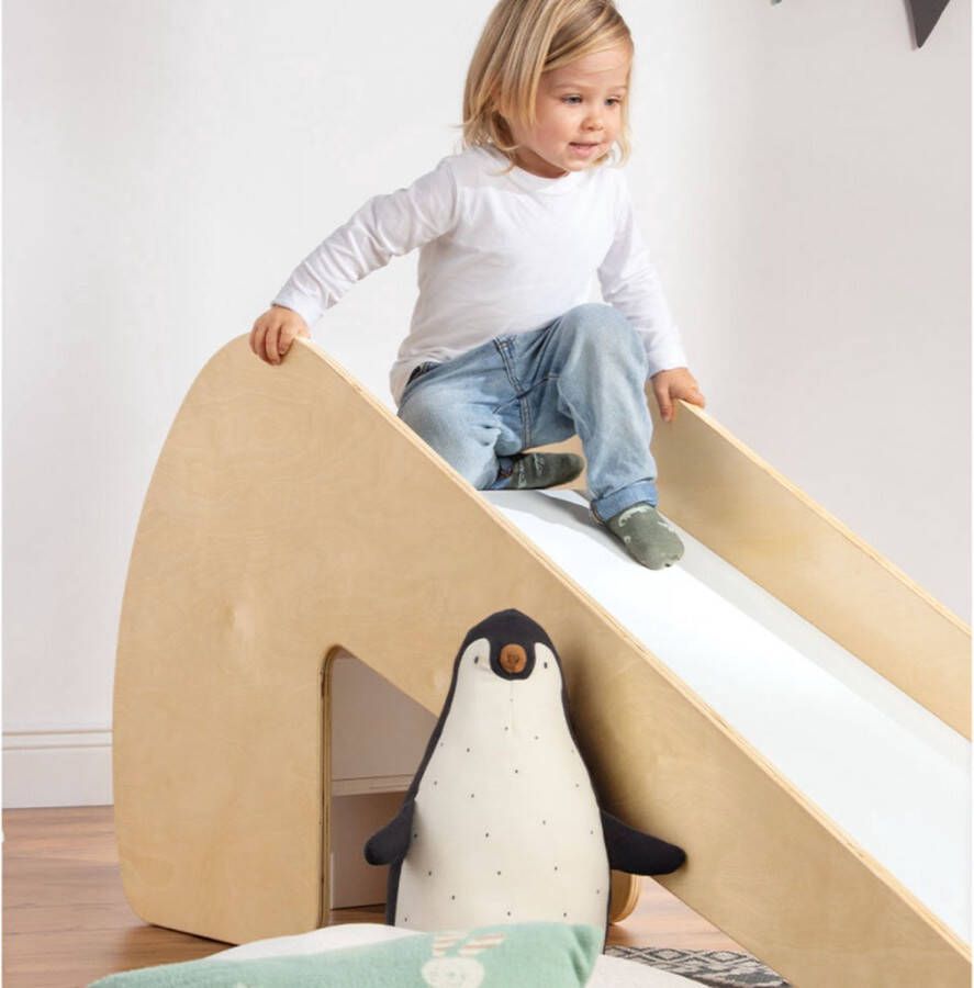 Pinolino Indoor-glijbaan Holzspielzeug Lotta natur weiß