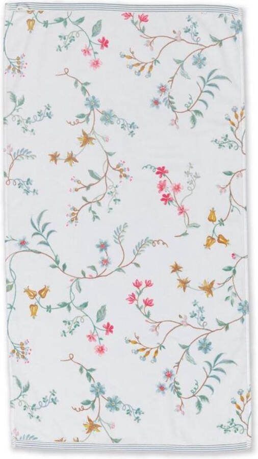 PiP Studio badgoed Les Fleurs wit handdoek 55x100 cm