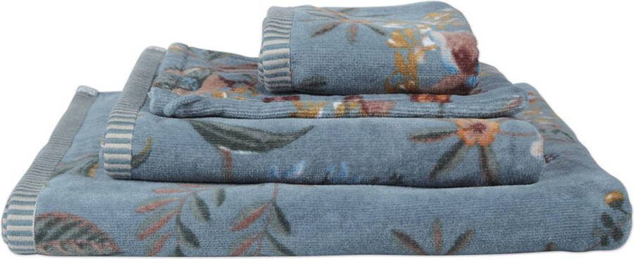 PiP Studio badgoed Secret Garden blue Washand 16x22 cm