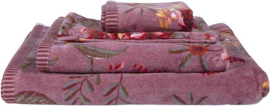 PiP Studio badgoed Secret Garden mauve Washand 16x22 cm
