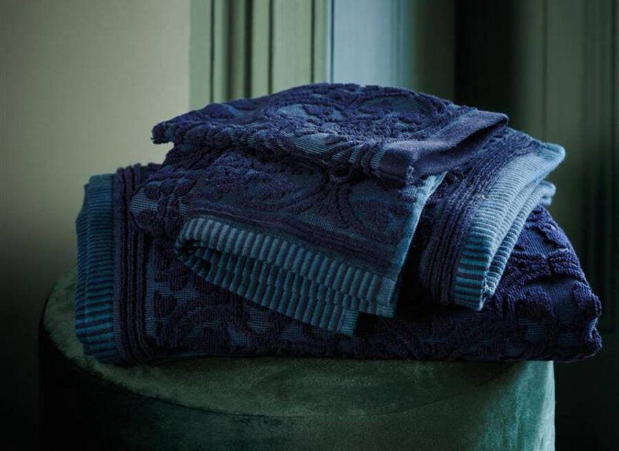 PiP Studio badgoed Tile de Pip dark blue gastendoekje 30x50 cm