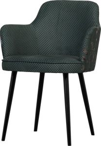 PiP Studio Eetkamerstoel Velvet Kawai Flower Groen Set van 2