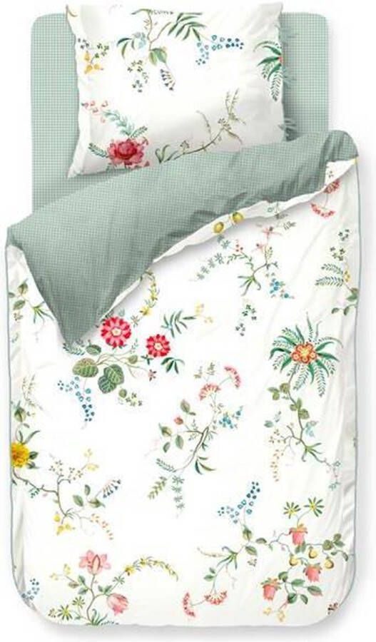 PiP Studio Fleur Grandeur Dekbedovertrek Eenpersoons 140x200 220 cm White