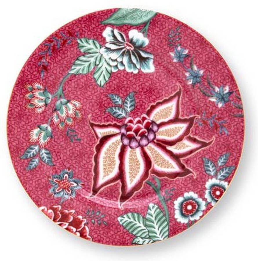 PiP Studio Flower Festival Bord ZES stuks 17 cm dark pink