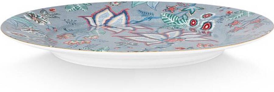 Pip Studio Flower Festival Onderbord Servies Serveerschaal Groot Bord Blauw 32cm