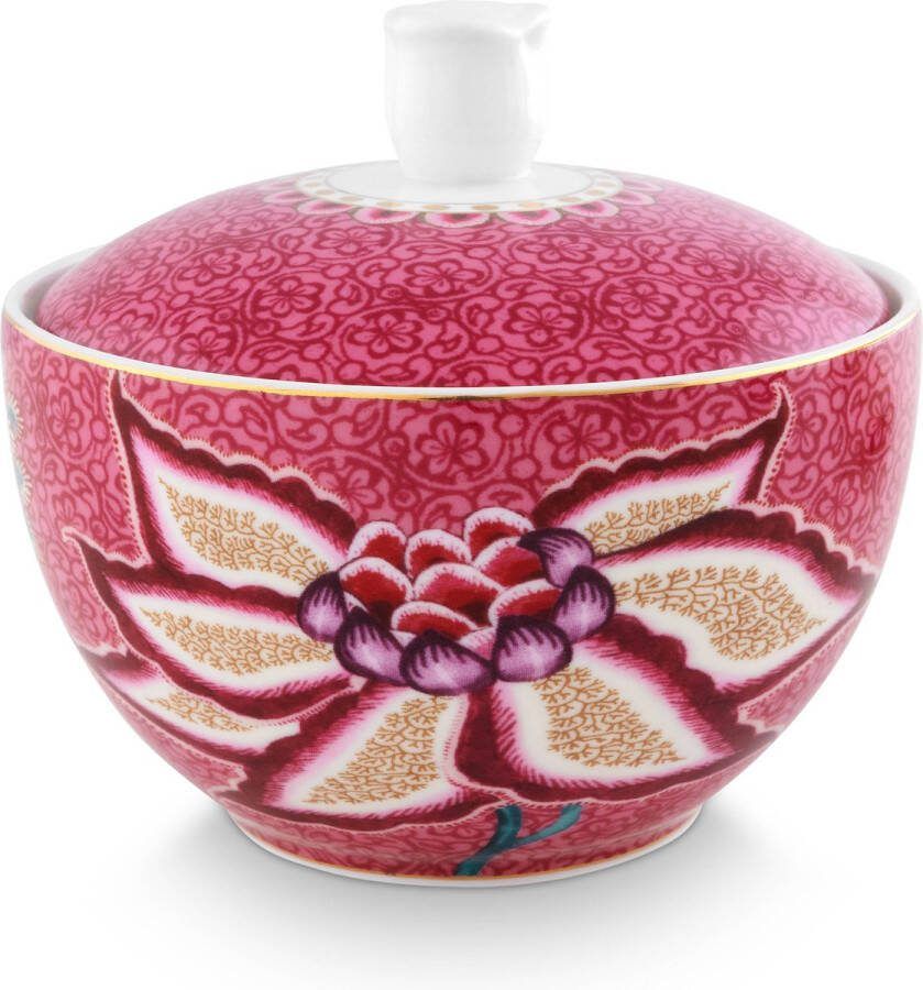 Pip Studio Flower Festival suikerpot roze bloemen porselein