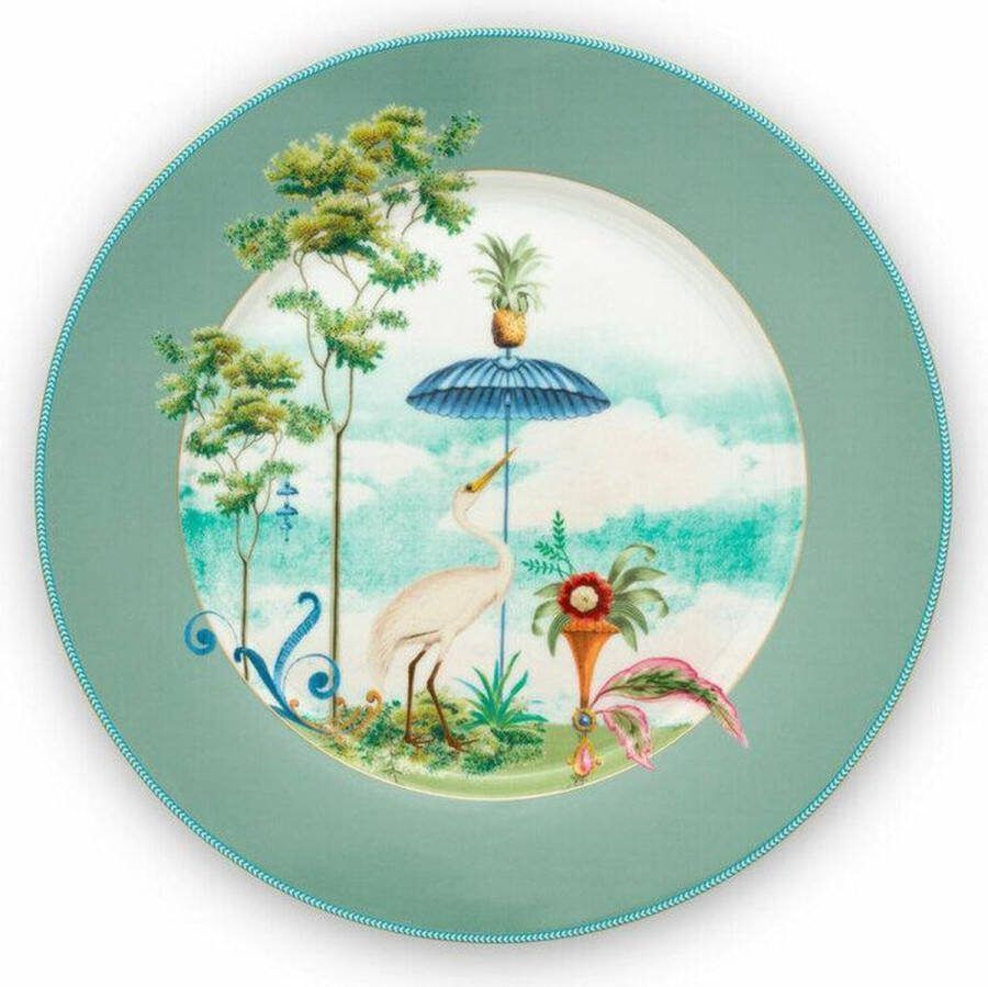 Pip Studio Jolie Onderbord Servies Serveerschaal Groot Bord Blauw 32cm