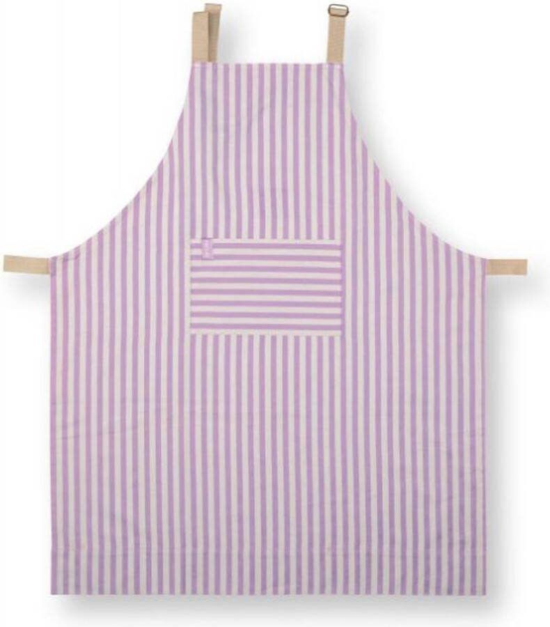 Pip Studio keukenschort streepjes paars