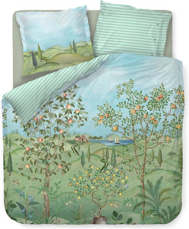 PiP Studio La Campagna Dekbedovertrek Tweepersoons 200 x 200 220 cm Groen