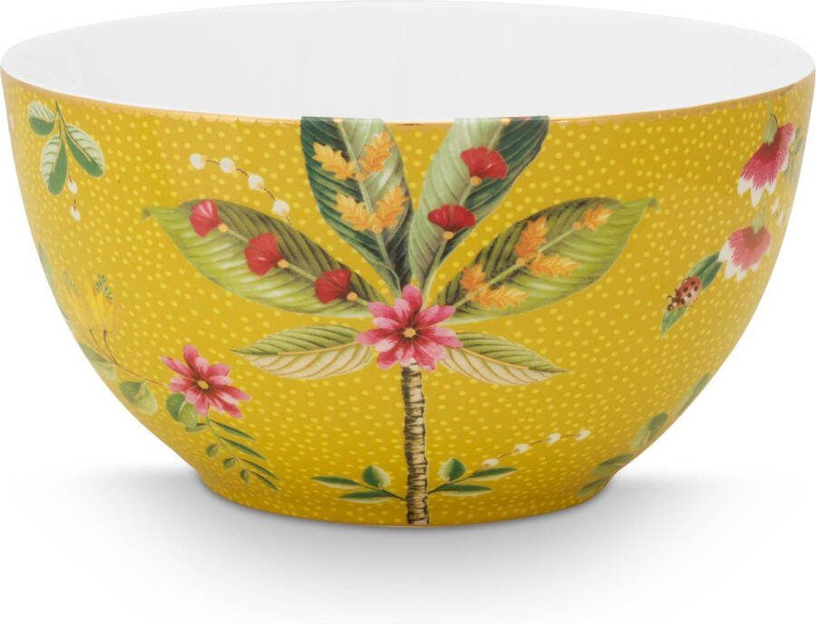 Pip Studio La Majorelle Ontbijtkom Geel Porselein 15cm