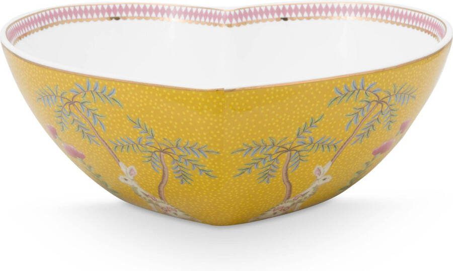 Pip Studio La Majorelle Ovenschaal Hartvormig Oven Servies Geel 22x20x8cm