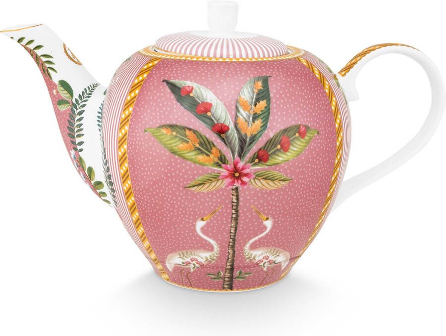 Pip Studio La Majorelle Theepot Roze Porselein 1.6l