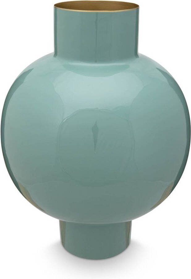 PiP Studio Metalen Vaas voor Bloemen Woondecoratie Zacht Groen 31.5x42cm
