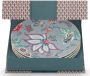 Pip Studio oriental flower festival blauw cadeauset van 4 gebakbordjes 17cm gebaksbord blauw - Thumbnail 1