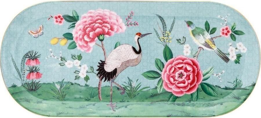 Pip Studio Blushing Birds 33.3 x 15.5 cm serveerschaal (Kleur: blauw)