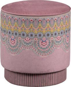 Pip Studio Poef 'Majorelle' Velvet 40cm kleur Roze