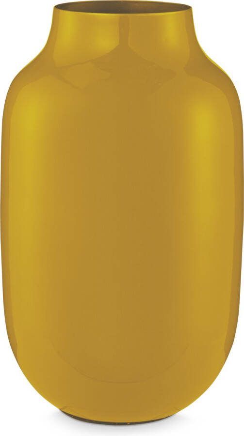 Pip Studio vaas metaal (geel) (10 5x30 cm)