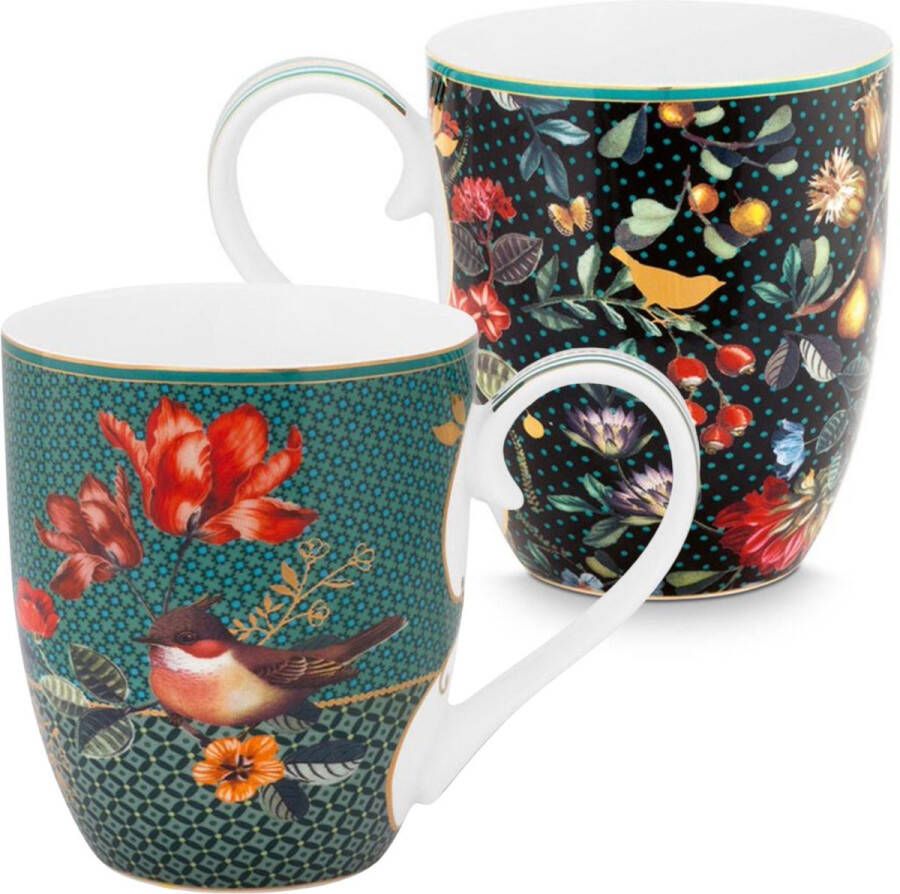 Pip Studio Winter Wonderland mok (Ø9 7 cm) (450 ml) (set van 2)