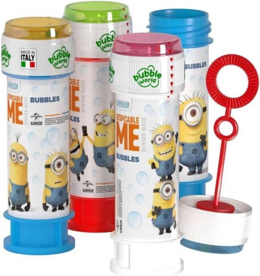 Pippashop 6 stuks bellenblaas Minions party 60 ml met geduldpel uitdeelcadeautjes