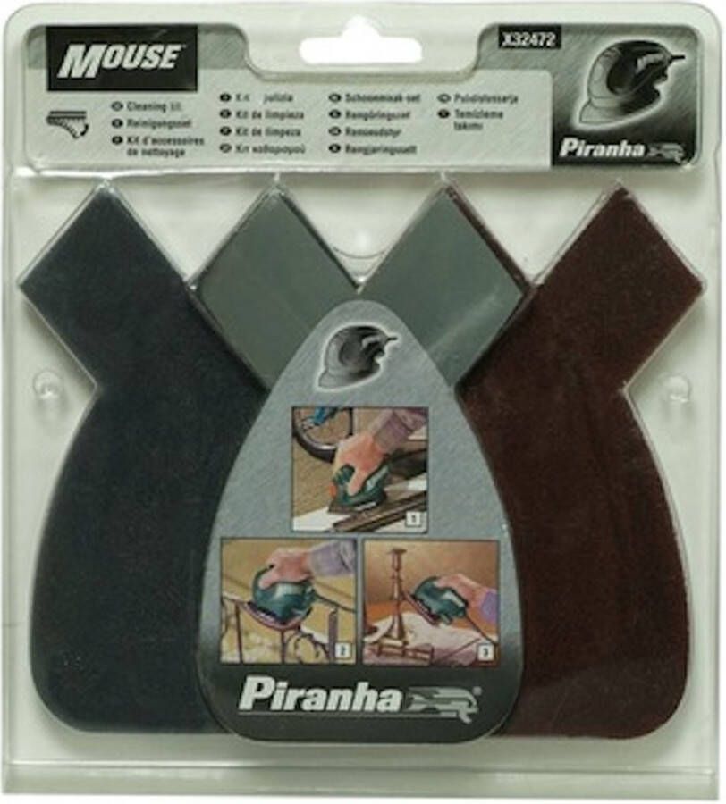 Piranha 3-delig reinigingsset X32472-XJ Black&Decker Mouse Schuurmachine