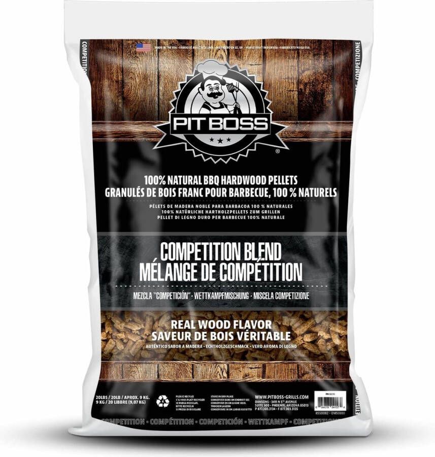 PITBOSS Pit Boss Hardhout Pellets 9 kg Competition Mix