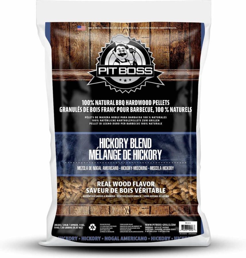 Pit Boss Hickory Blend hardhout pellets (9 kg)