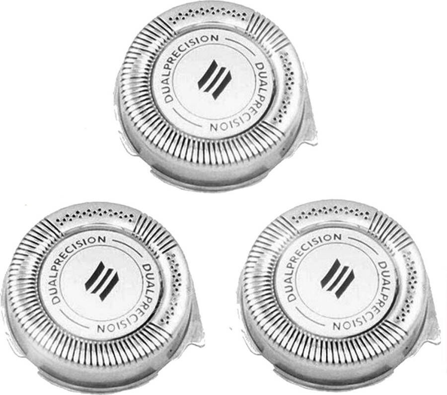 Pitt & Co. 3 Scheerkoppen geschikt voor Philips HQ8 50 – Scheerkoppen set – Scheer opzetkoppen – Shaving blades – 3 stuks