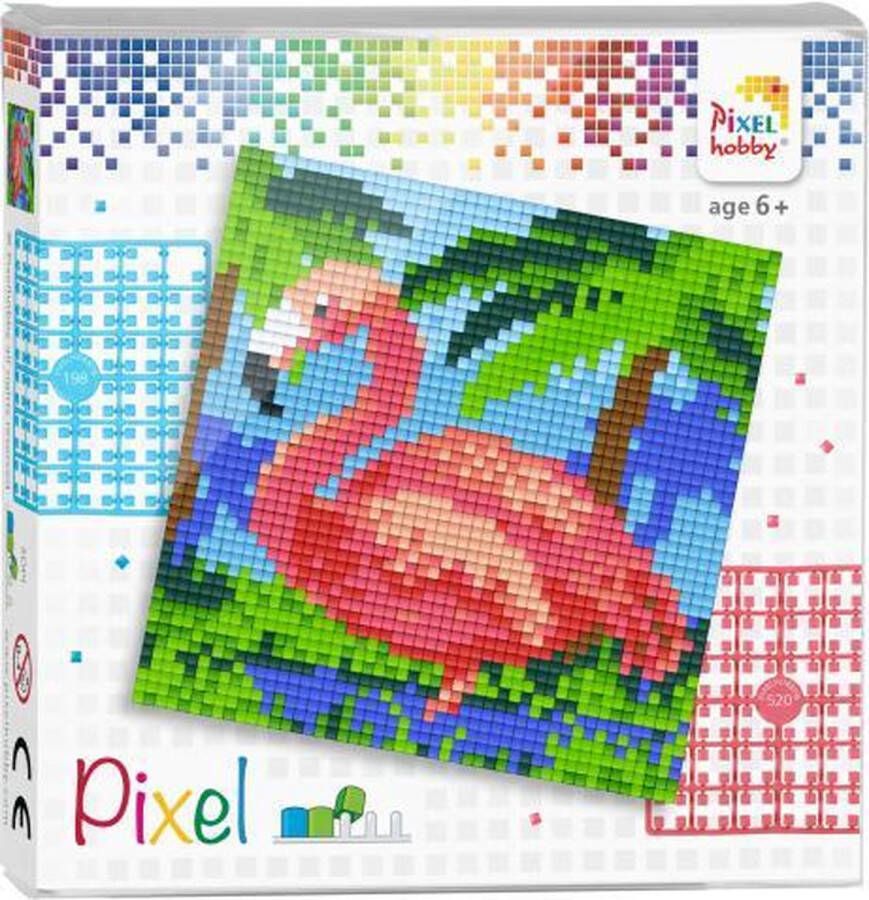 PIXELHOBBY Complete Pixel Set Flamingo 12 x 12 cm