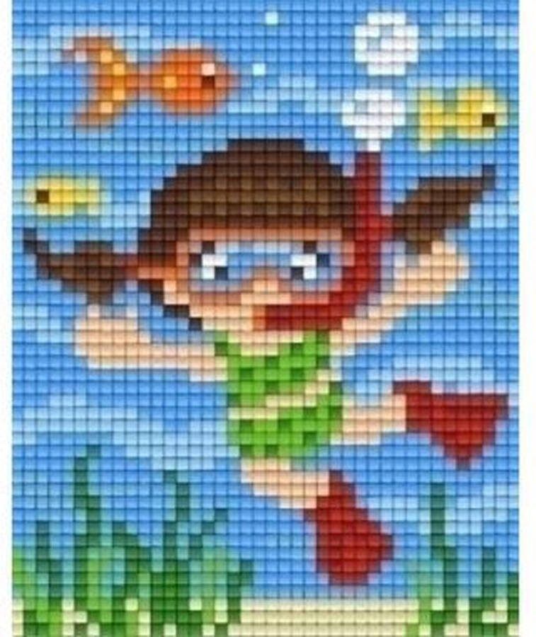PIXELHOBBY Classic Meisje in de Zee 10x12 cm