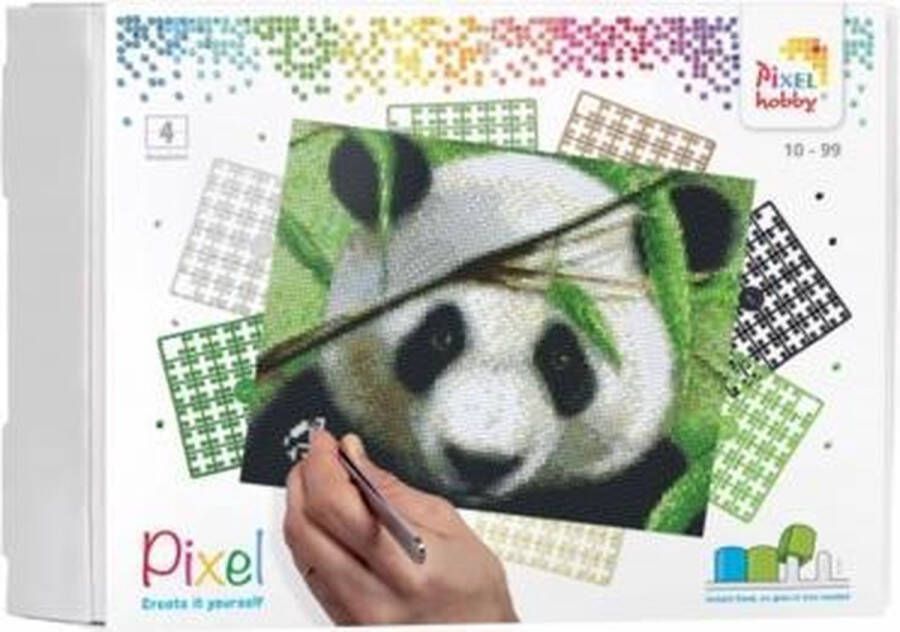 PIXELHOBBY Classic Panda 20x25 cm Bestaat uit 4 basisplaten