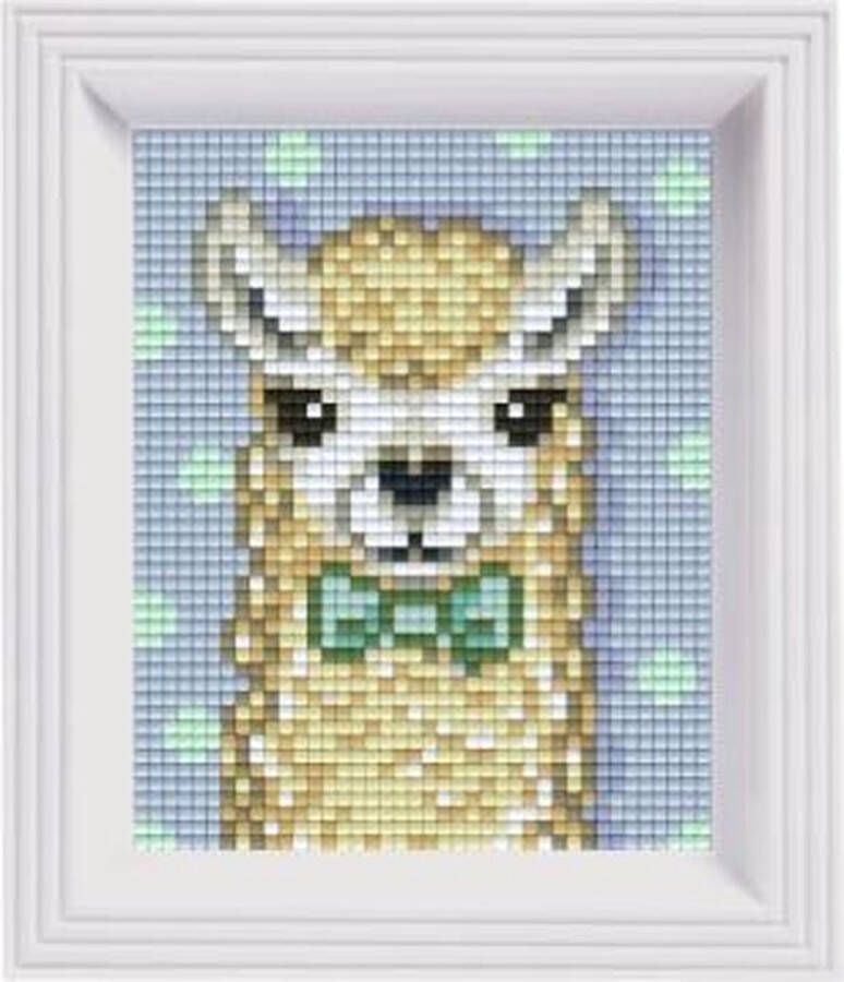 PIXELHOBBY Classic Witte Lama 10x12 cm