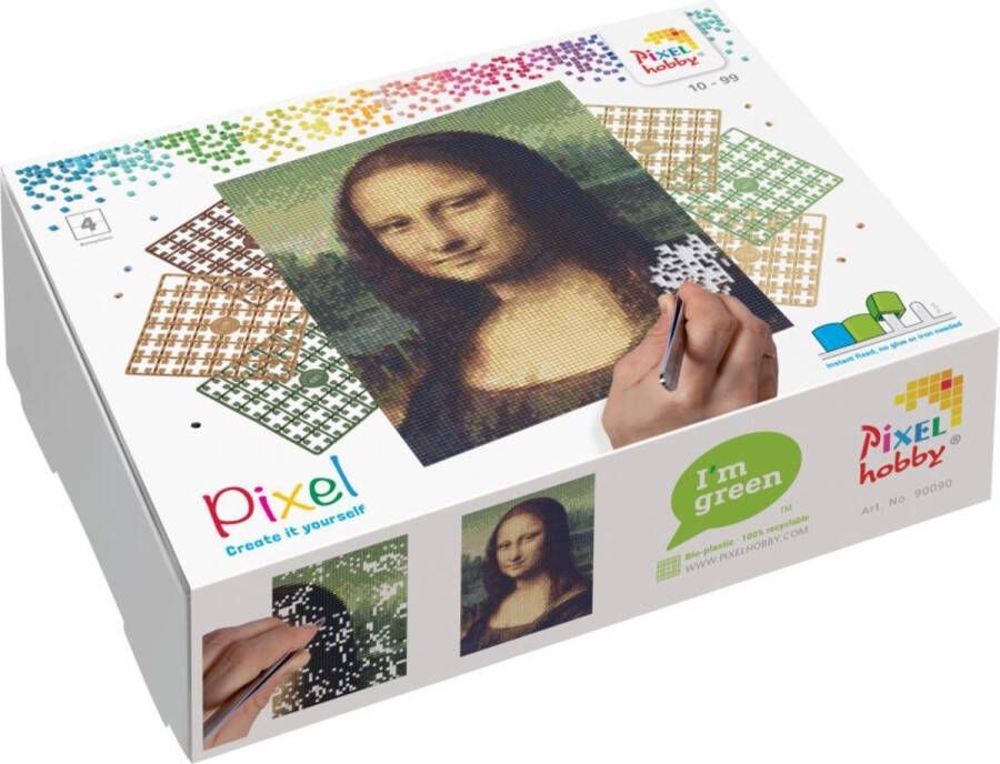 PIXELHOBBY geschenkdoos 4 basispaten Classic Mona Lisa