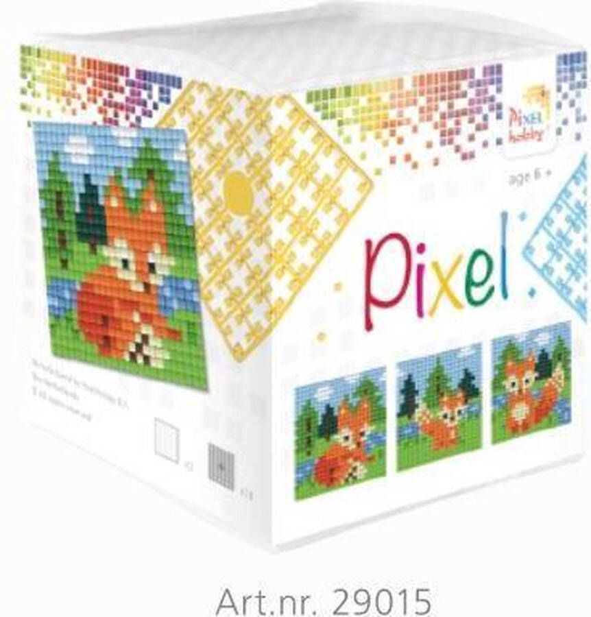 PIXELHOBBY Pixel Create it yourself kubus setje vosjes