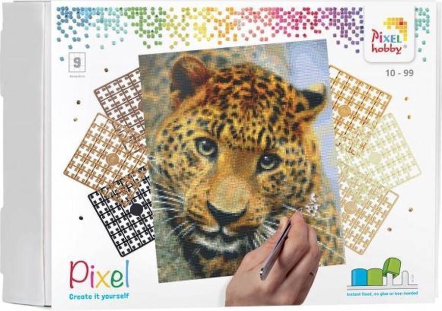 PIXELHOBBY Pixel kit 9 basisplaten Leopard (luipaard) 30 5 x 38 1 cm 90050