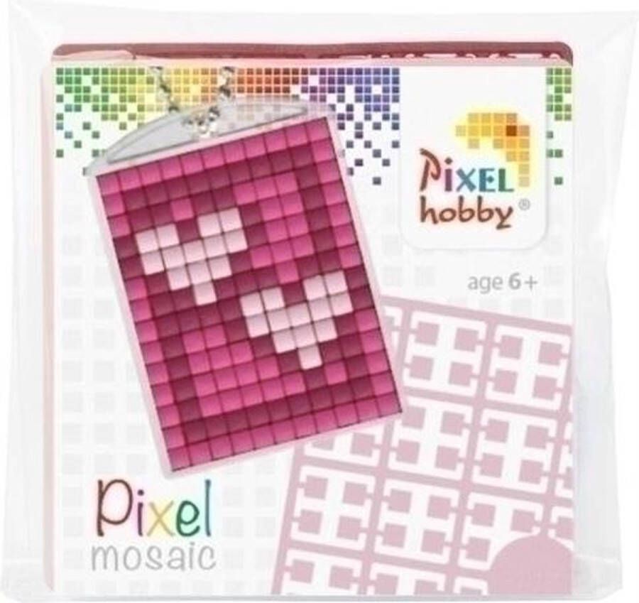 PIXELHOBBY Pixel | Medaillon | Sleutelhangerstartset Hartjes