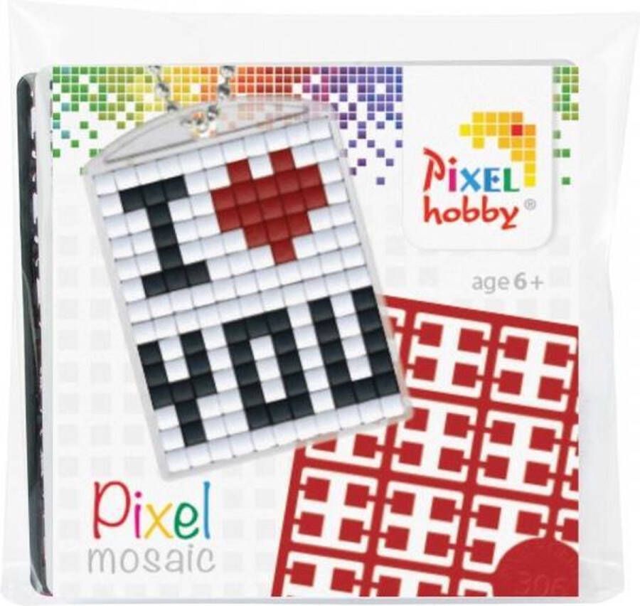 PIXELHOBBY Pixel | Medaillon | Sleutelhangerstartset I love You