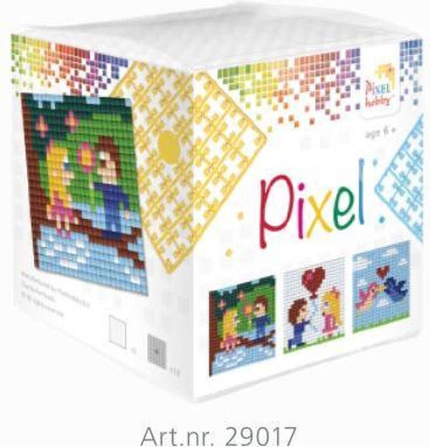 PIXELHOBBY ~Pixel mosaic set (3xbasisplaat & 18 matjes) Liefde