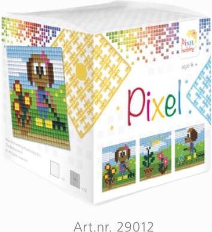 PIXELHOBBY ~Pixel mosaic set (3xbasisplaat & 18 matjes) Tuinieren