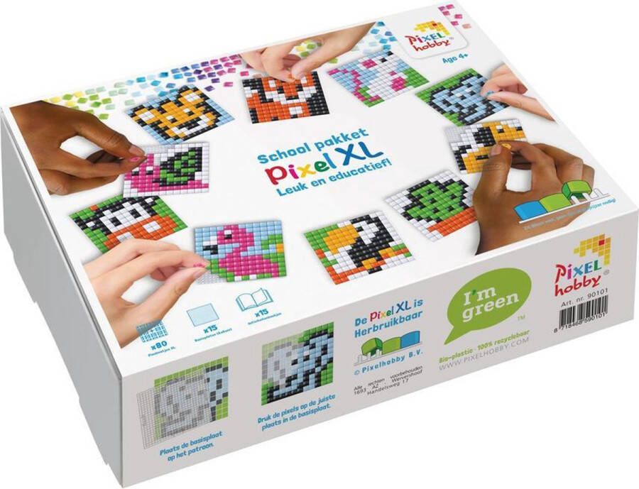 PIXELHOBBY School Pakket Pixel XL voor het pixelen van 15 basisplaatjes