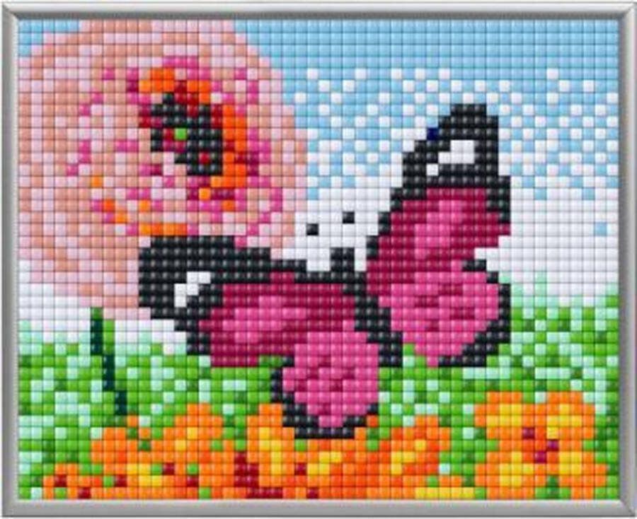 PIXELHOBBY XL Geschenkset 4 platen Roze Vlinder