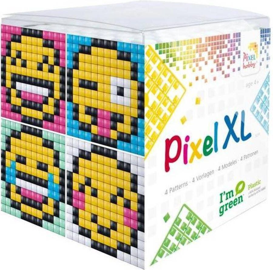 PIXELHOBBY Create it yourself XL kubusset smileys 6 2 x 6 2 cm