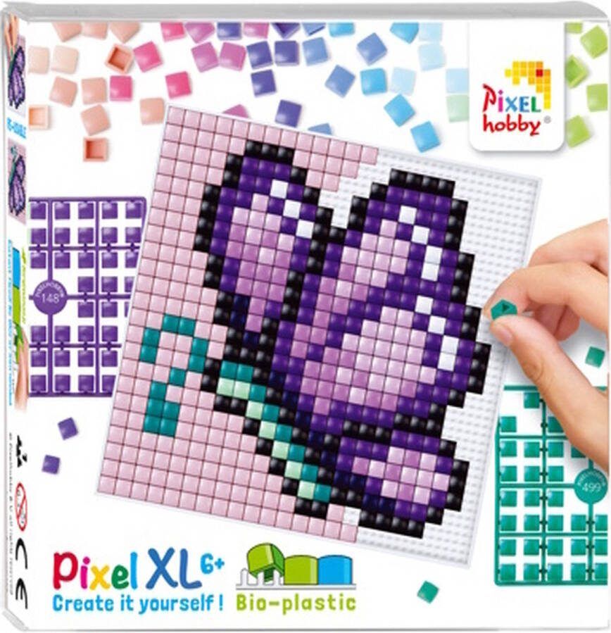 PIXELHOBBY XL set Paarse Vlinder