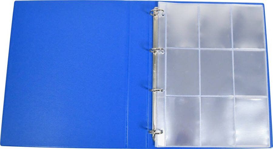 PLAMO Verzamelmap Special 10 stuks insteekhoezen Blauw 180 kaartjes Map Binder 9 Pocket Plastic Modern Tradingcards Speelkaarten